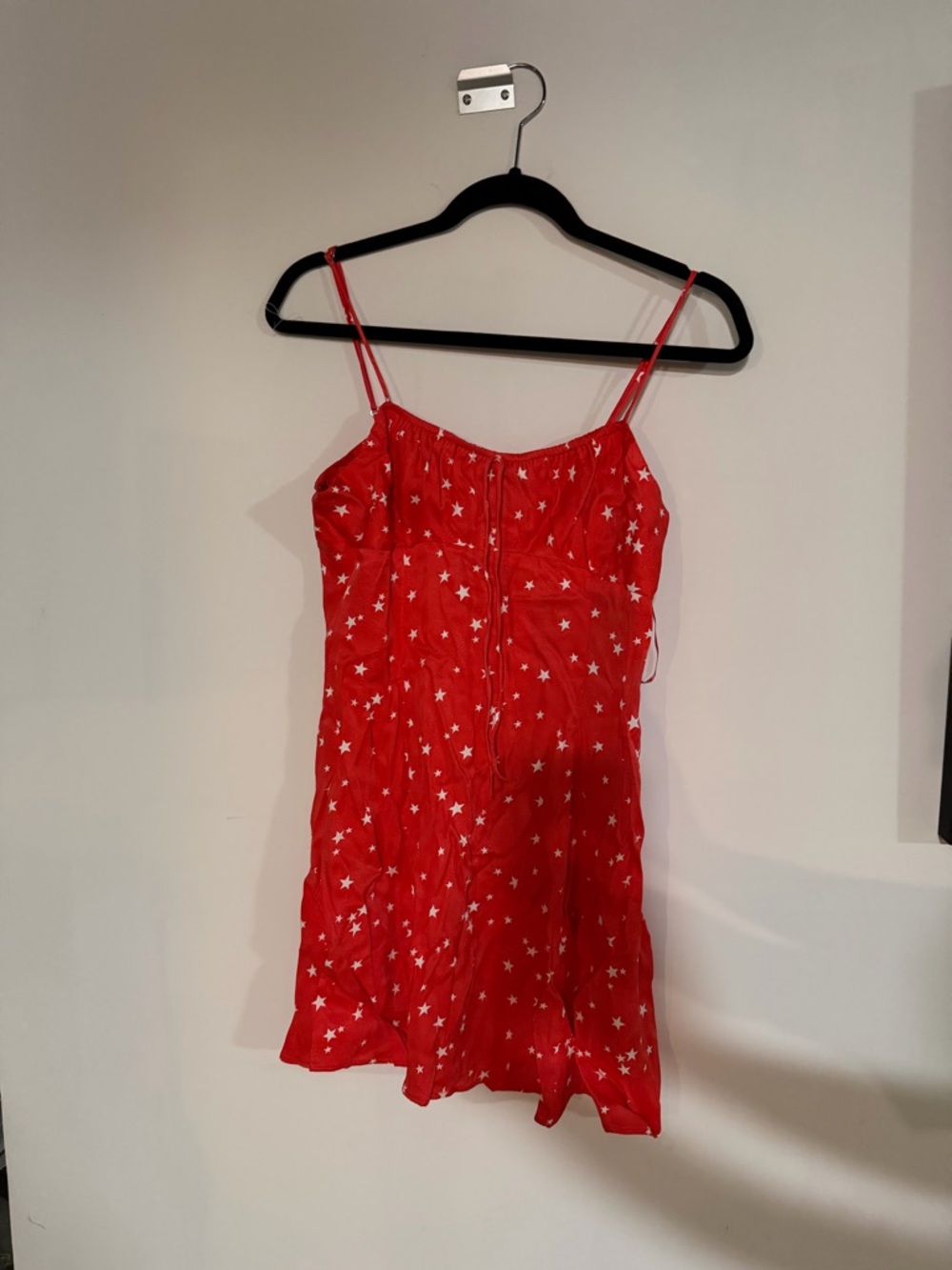 Zara Red Mini Dress with White Star Print